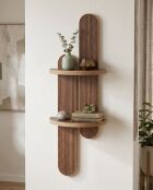 Étagère murale Artmtkwll4 wengé - 26x13x80 cm