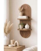 Étagère murale Artmtkwll2D chêne - 26x13x35 cm