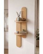 Étagère murale Artmtkwll4 chêne - 26x13x80 cm