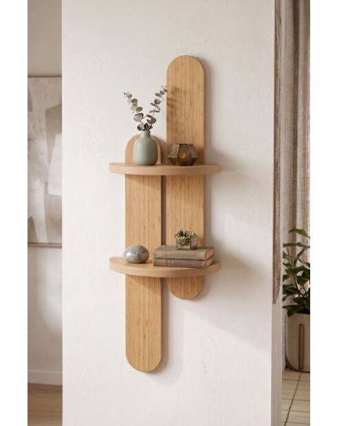 Étagère murale Artmtkwll4 chêne - 26x13x80 cm