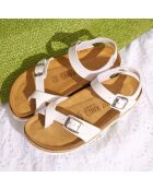 Sandales Leon blanches