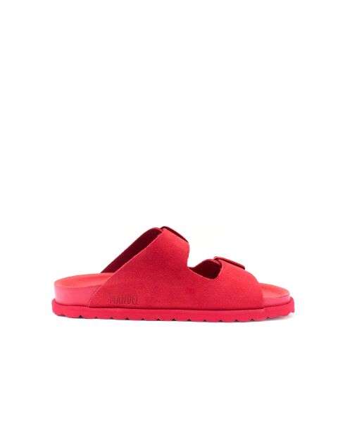 Mules Alberto in pelle di velluto viola