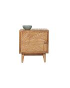 Chevet droit sculpté Manguier Floria II marron  - 42 x 45 x 50 cm