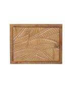 Chevet droit sculpté Manguier Floria II marron  - 42 x 45 x 50 cm