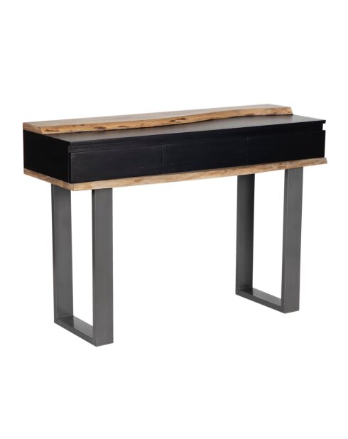 Acacia Black II Mehrfarbige Konsole mit 3 Schubladen, 115 x 40 x 80 cm