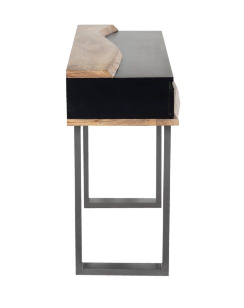 Acacia Black II Mehrfarbige Konsole mit 3 Schubladen, 115 x 40 x 80 cm