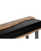 Acacia Black II Mehrfarbige Konsole mit 3 Schubladen, 115 x 40 x 80 cm