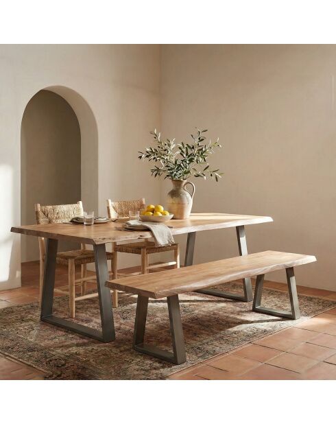 Acacia Forest II veelkleurige houten eettafel - 180 x 90 x 75 cm
