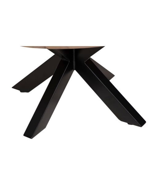 Runder Couchtisch mit Akazienmotiv, 90 x 90 x 45 cm, mehrfarbig