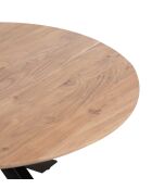 Runder Couchtisch mit Akazienmotiv, 90 x 90 x 45 cm, mehrfarbig