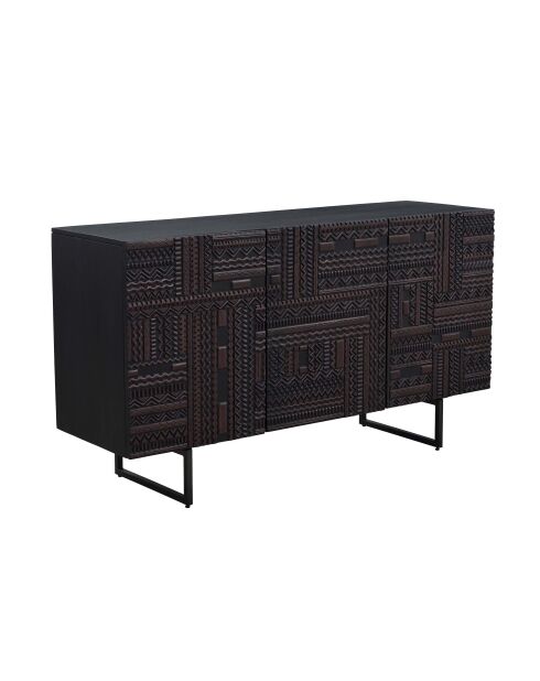 Havanna Kommode mit 3 Türen, 145 x 44 x 78 cm, braun