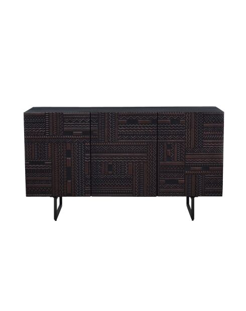 Havanna Kommode mit 3 Türen, 145 x 44 x 78 cm, braun