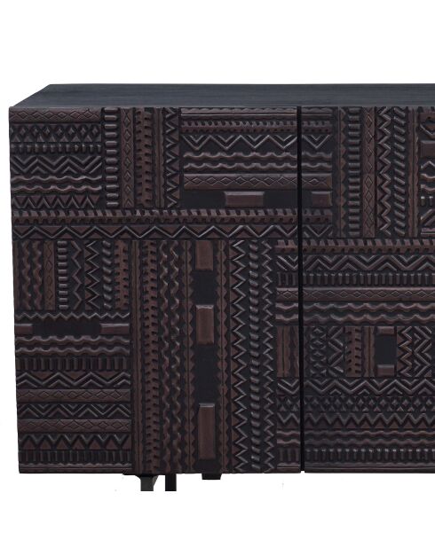 Havanna Kommode mit 3 Türen, 145 x 44 x 78 cm, braun