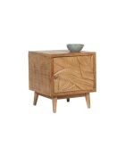 Geschnitzter linker Nachttisch Manguier Floria II braun - 42 x 45 x 50 cm