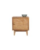 Geschnitzter linker Nachttisch Manguier Floria II braun - 42 x 45 x 50 cm