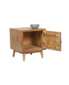 Geschnitzter linker Nachttisch Manguier Floria II braun - 42 x 45 x 50 cm