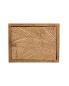 Geschnitzter linker Nachttisch Manguier Floria II braun - 42 x 45 x 50 cm