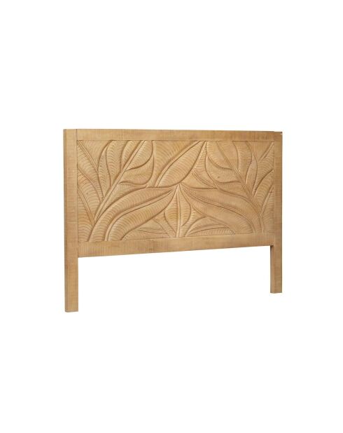 Tête de lit bois sculpté Manguier Floria II marron  - 165 x 4 x 110 cm