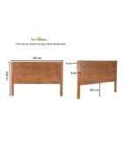 Hoofdbord van gesneden hout Manguier Floria II bruin - 165 x 4 x 110 cm