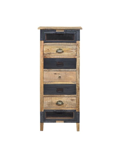 Manguier Farm II veelkleurige houten semainier - 50 x 40 x 120 cm