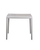 Table de présentation en bois de acacia massif  Display gris / argent  - 100 x 100 x 90 cm