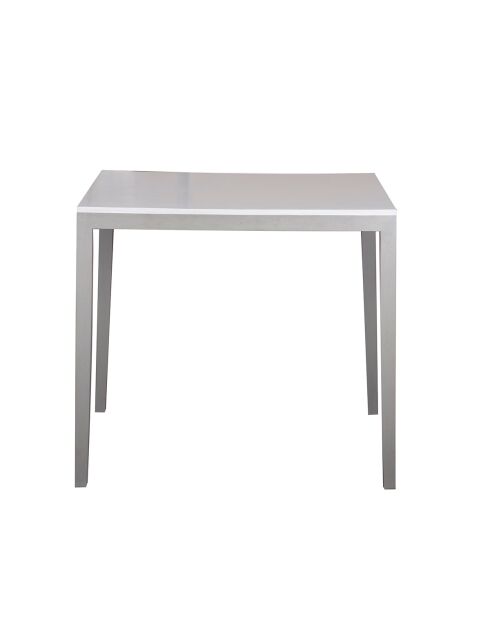 Table de présentation en bois de acacia massif  Display gris / argent  - 100 x 100 x 90 cm