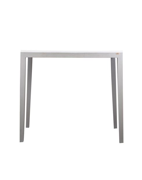 Table de présentation en bois de acacia massif  Display gris / argent  - 100 x 100 x 90 cm