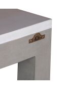 Table de présentation en bois de acacia massif  Display gris / argent  - 100 x 100 x 90 cm