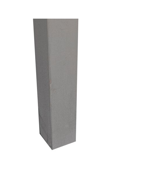 Table de présentation en bois de acacia massif  Display gris / argent  - 100 x 100 x 90 cm