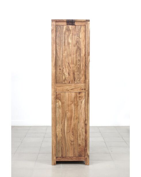 Hohes Sideboard mit 4 Türen und 2 Schubladen, Tattoo, natur/mehrfarbig, 117 x 45 x 174 cm
