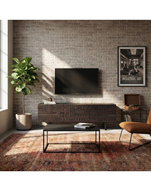 Havana TV-Ständer mit 3 Türen, 160 x 45 x 51 cm, braun