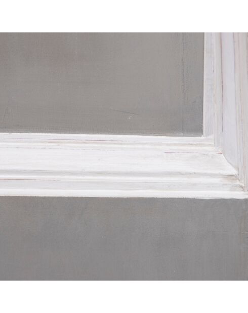 Espositore a colonna in legno massello di acacia grigio/argento - 46 x 46 x 105 cm