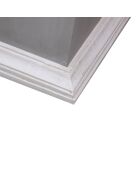 Espositore a colonna in legno massello di acacia grigio/argento - 46 x 46 x 105 cm