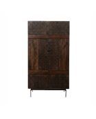 Moderner brauner Barschrank mit 2 Türen — 94 x 56 x 172 cm