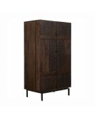 Moderner brauner Barschrank mit 2 Türen — 94 x 56 x 172 cm