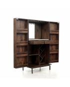 Moderner brauner Barschrank mit 2 Türen — 94 x 56 x 172 cm