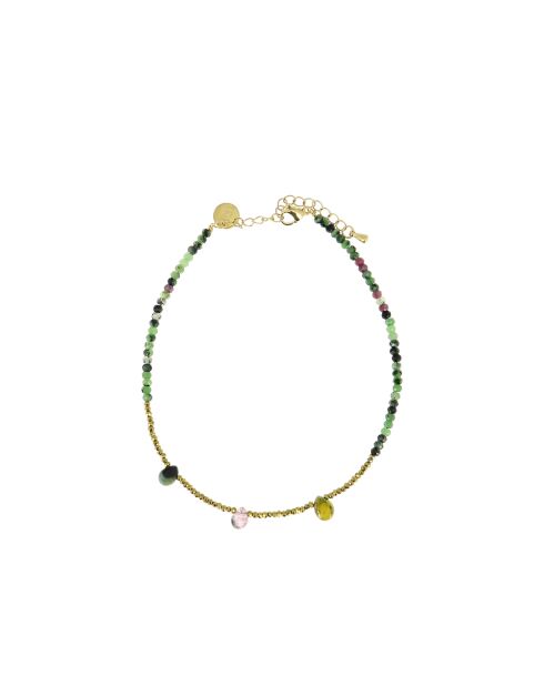 Lilyrose Fußkettchen mit Zoist-Motiv, rubinrot