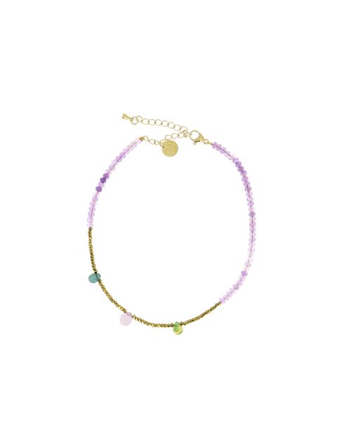 Fußkettchen Lilyrose aus Amethyst