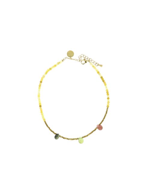 Fußkettchen mit gelbem Opal, Lilyrose