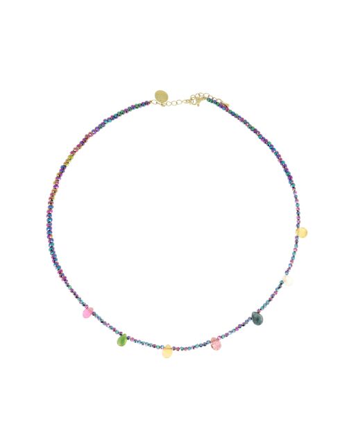 Lilyrose hematiet regenboogketting