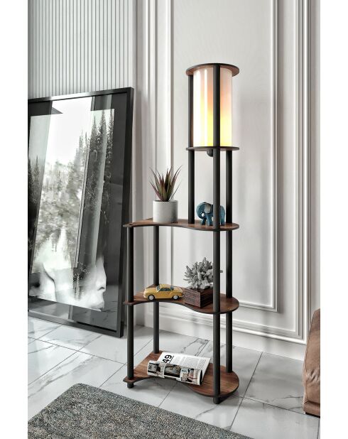 KS 11117 lampada da terra in noce - H.140cm