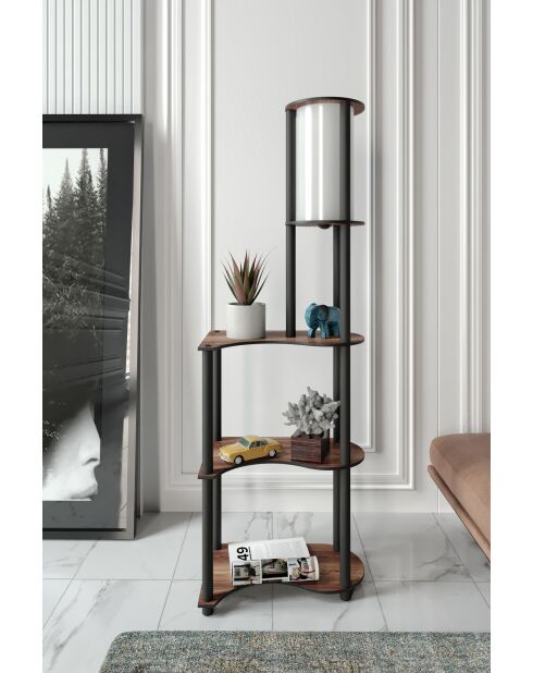 KS 11117 lampada da terra in noce - H.140cm
