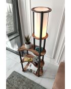 KS 11117 lampada da terra in noce - H.140cm
