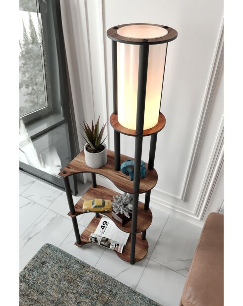 KS 11117 lampada da terra in noce - H.140cm