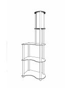 KS 11117 lampada da terra in noce - H.140cm