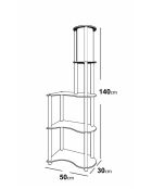 KS 11117 lampada da terra in noce - H.140cm