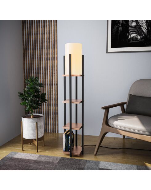 Lampadaire 8113 noir/cuivre - H.130cm