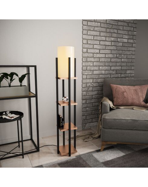 Lampadaire 8113 noir/cuivre - H.130cm