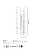 Lampadaire 8113 noir/cuivre - H.130cm