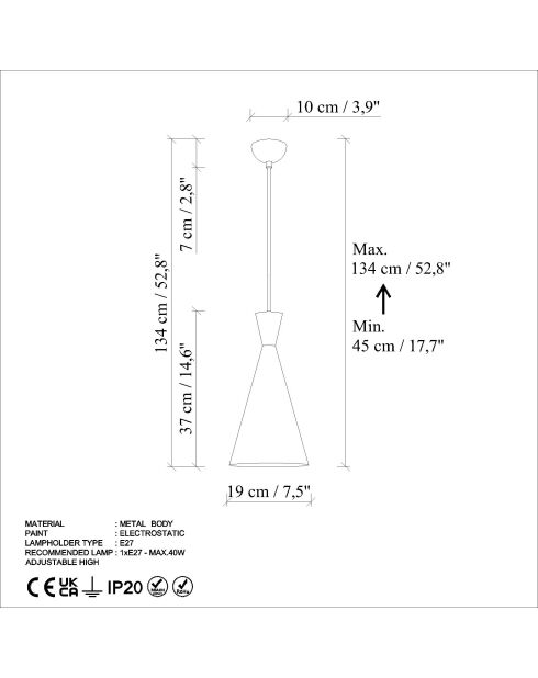 TOM 3541 Retro-Kronleuchter, antik, H.39 cm